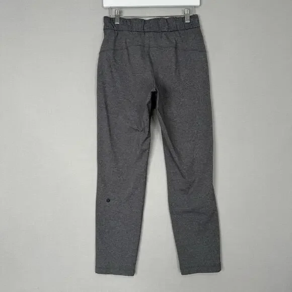 Lululemon Womens Sweat Pants 4 Heathered Gray On the Fly 7/8 Jogger Lounge Gym - Picture 10 of 15
